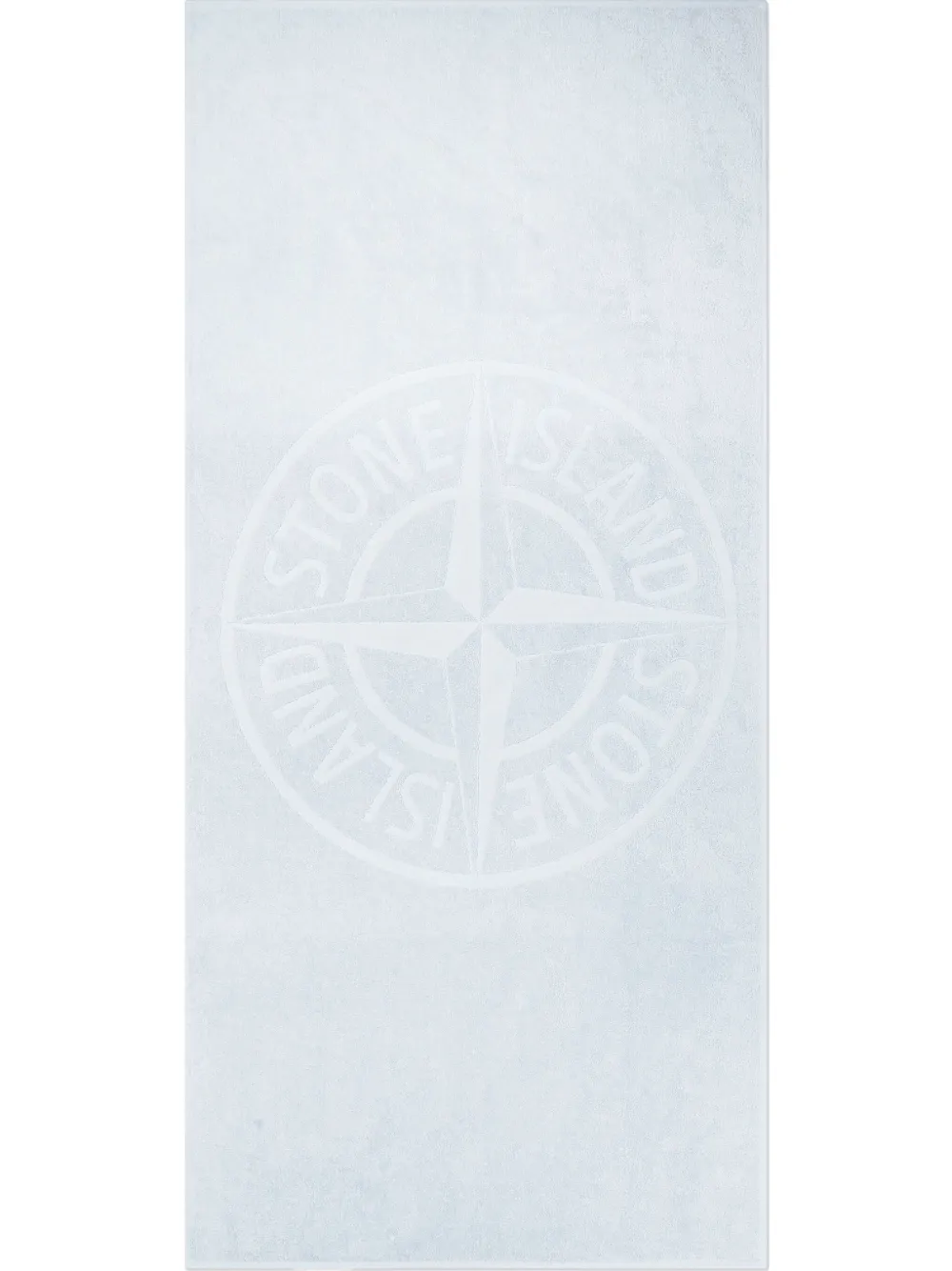 Shop Stone Island Junior Compass-motif Towel In 蓝色