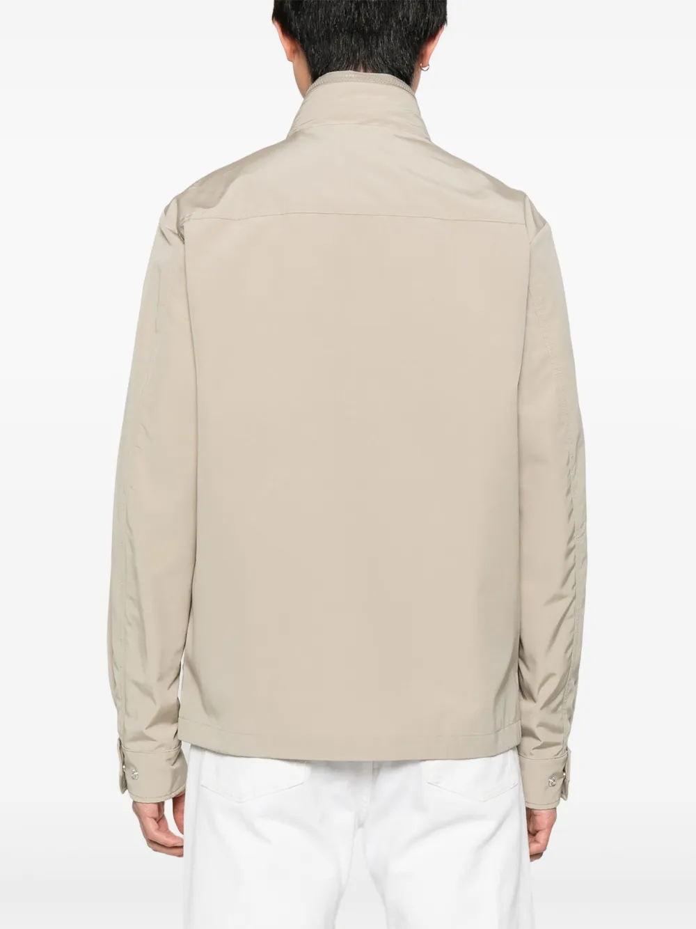 Moncler Bomberjack met logopatch Beige