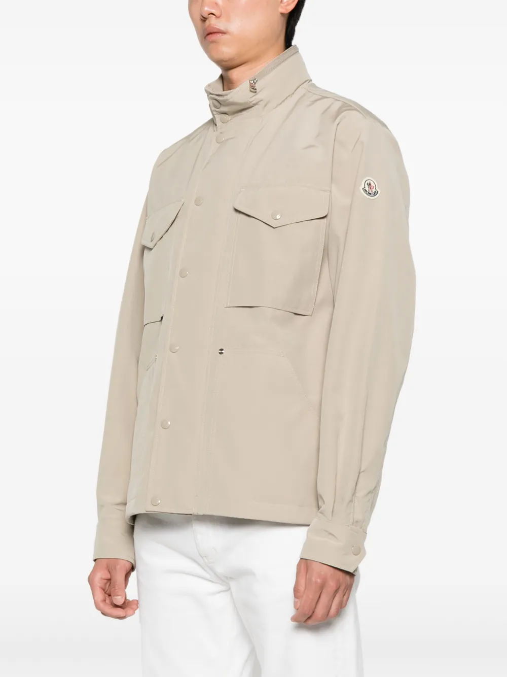 Moncler Bomberjack met logopatch Beige