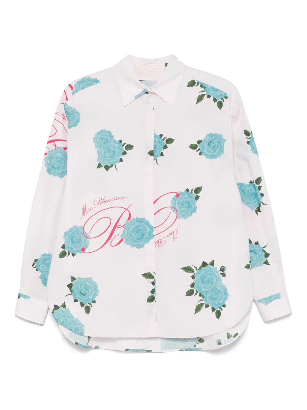 Miss Blumarine フローラル シャツ - ピンク Miss Blumarine フローラル シャツ - ピンク