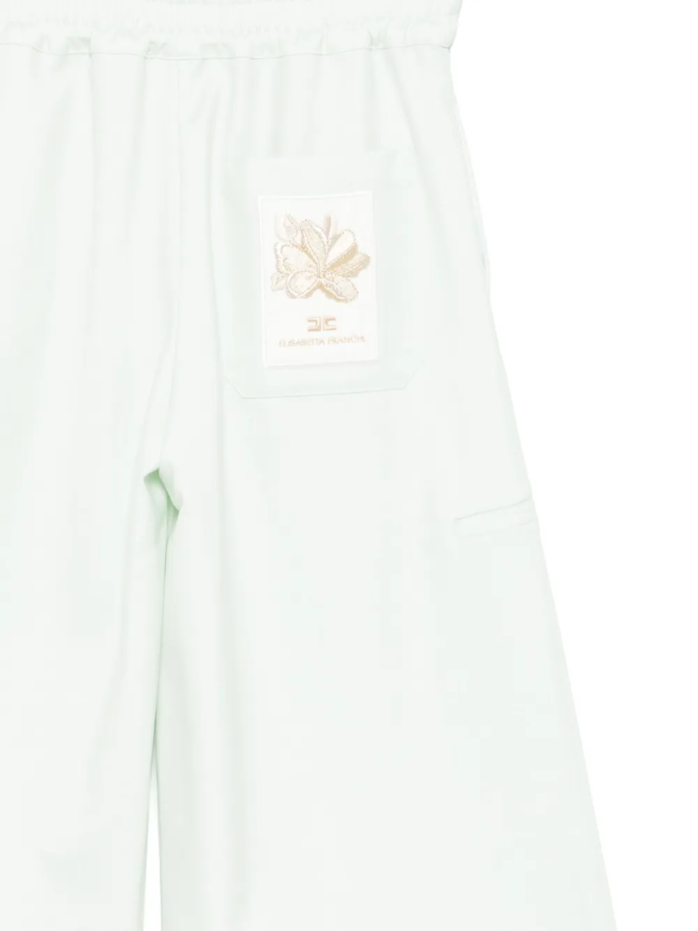 Elisabetta Franchi La Mia Bambina Broek met logopatch Groen