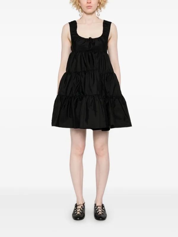 【関税込み】Cecilie Bahnsen ブラック Aino ミニワンピース Cecilie Bahnsen Aino ミニドレス | ブラック | FARFETCH JP
