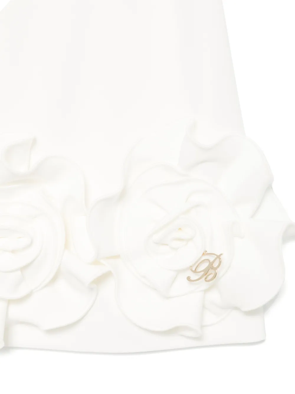 Miss Blumarine Jurk met bloemenpatch Wit
