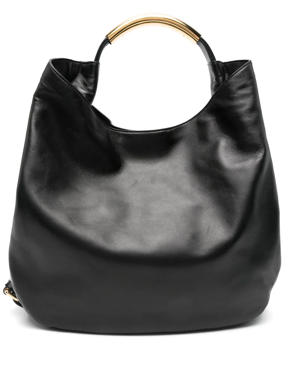 Moschino Leren shopper Zwart