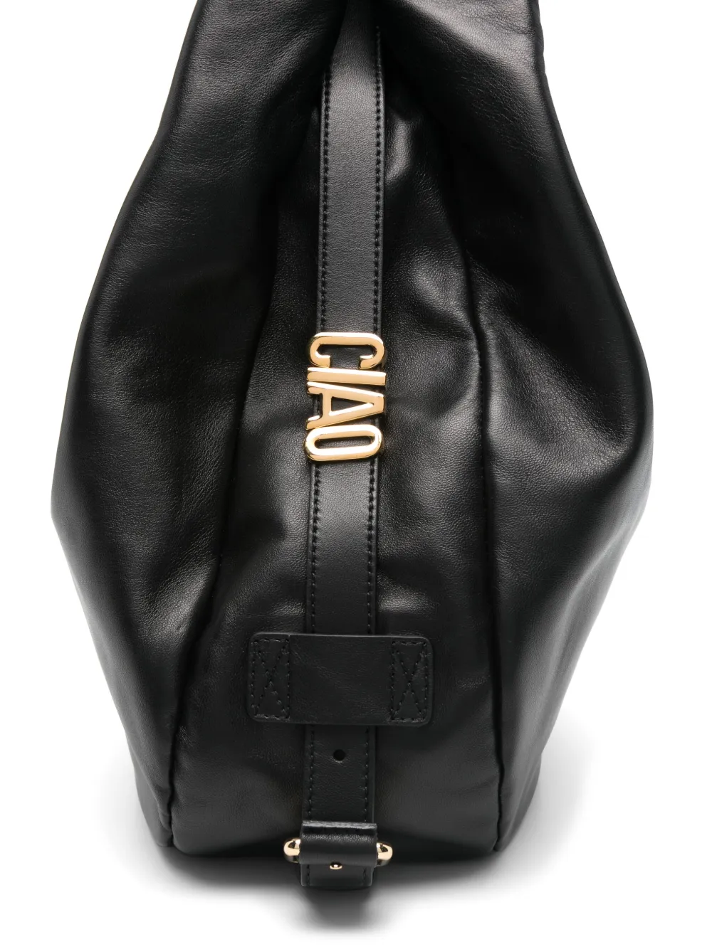 Moschino Leren shopper Zwart