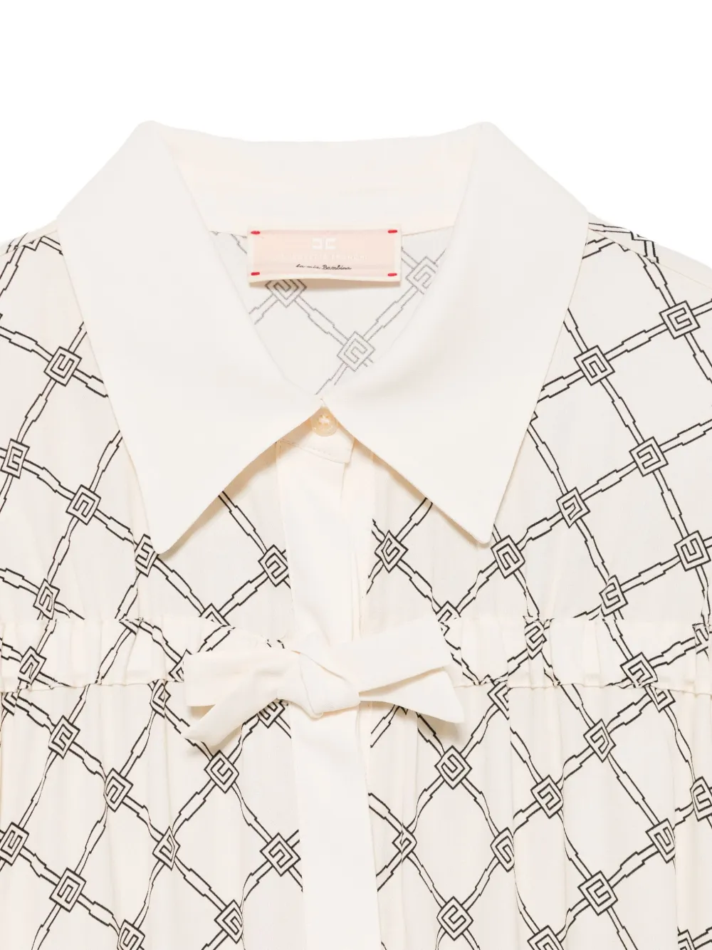 Elisabetta Franchi La Mia Bambina Shirt met logo-jacquard Wit
