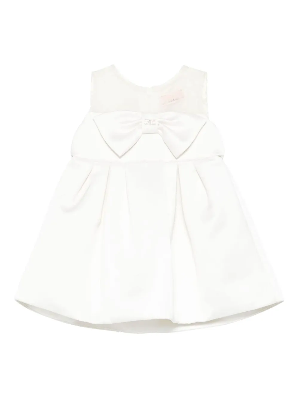 Elisabetta Franchi La Mia Bambina plisseret kjole med sløjfe | neutrale | Image 1