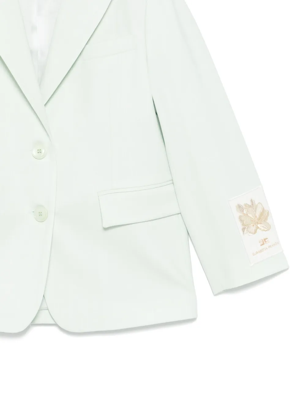 Elisabetta Franchi La Mia Bambina Blazer met logopatch Groen