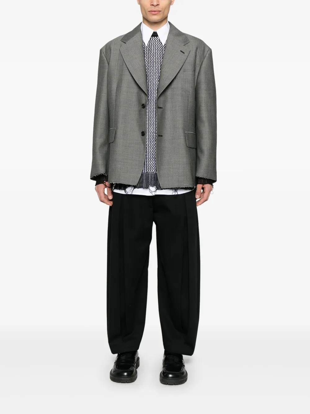 Black Comme Des Garçons herringbone blazer | Blazers | Image 2