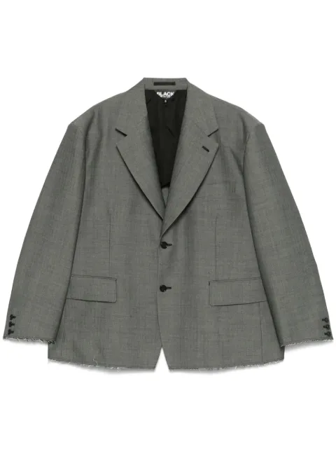 Black Comme Des Garçons blazer con motivo pied de poule
