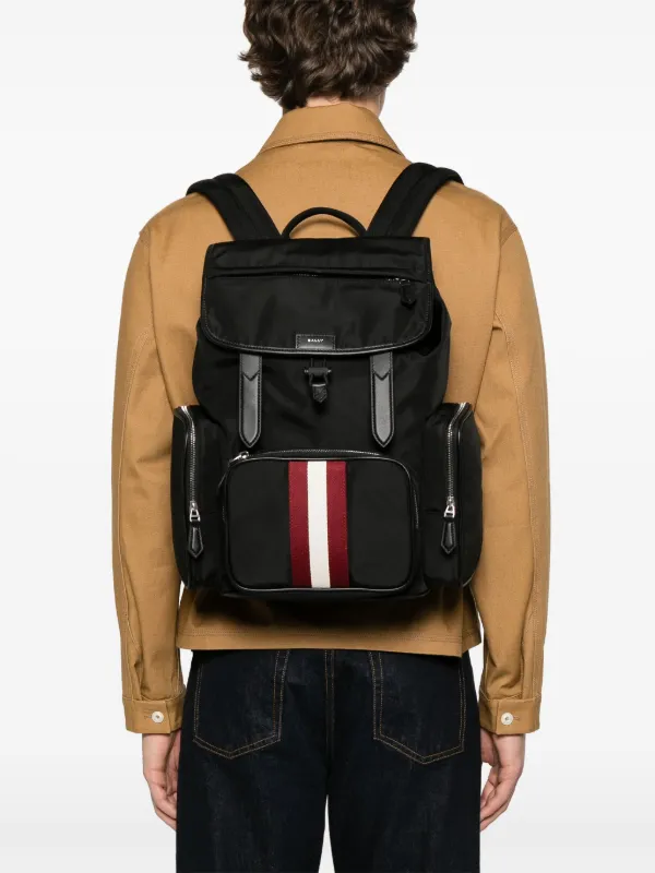 Bally ストライプ バックパック | ブラック | FARFETCH JP