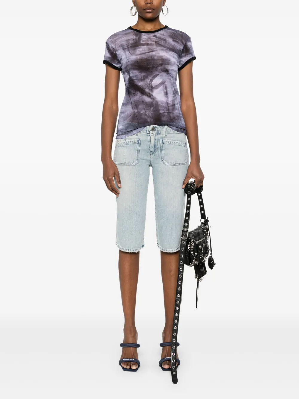 Helmut Lang T-shirt met grafische print - Zwart