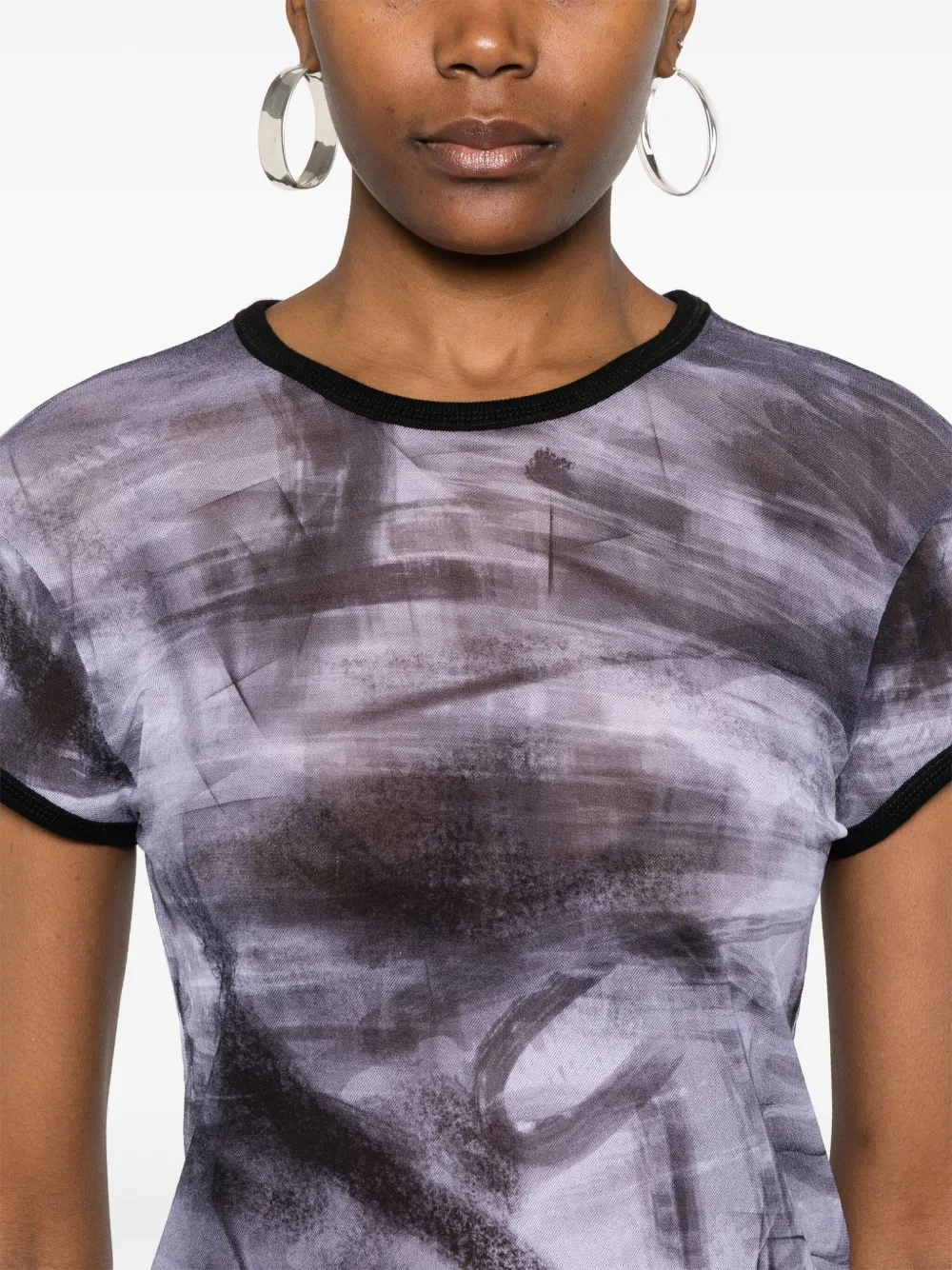 Helmut Lang T-shirt met grafische print Zwart