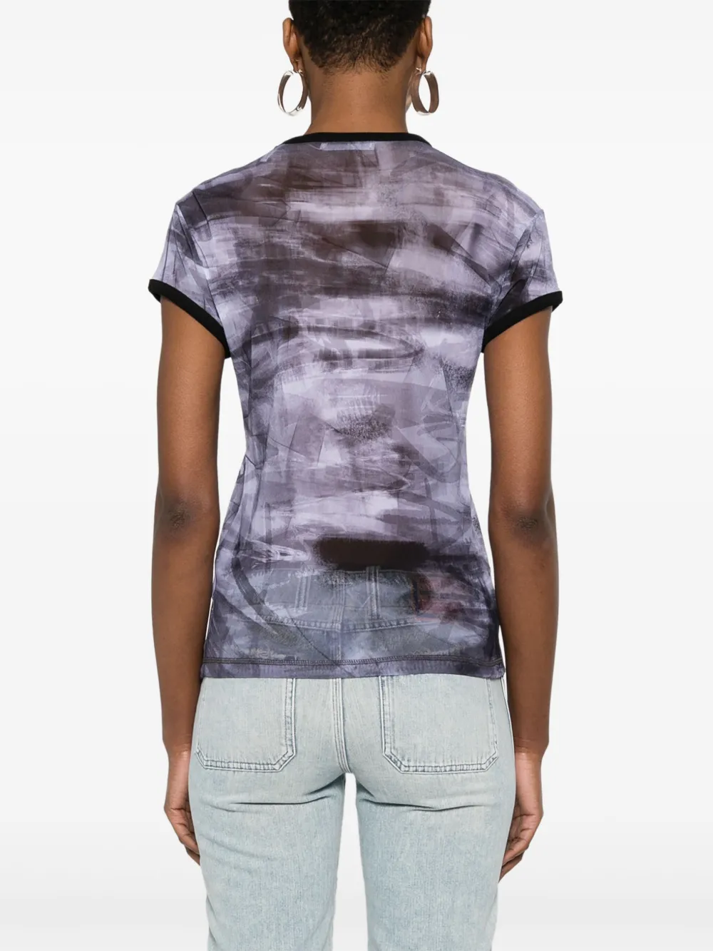 Helmut Lang T-shirt met grafische print Zwart