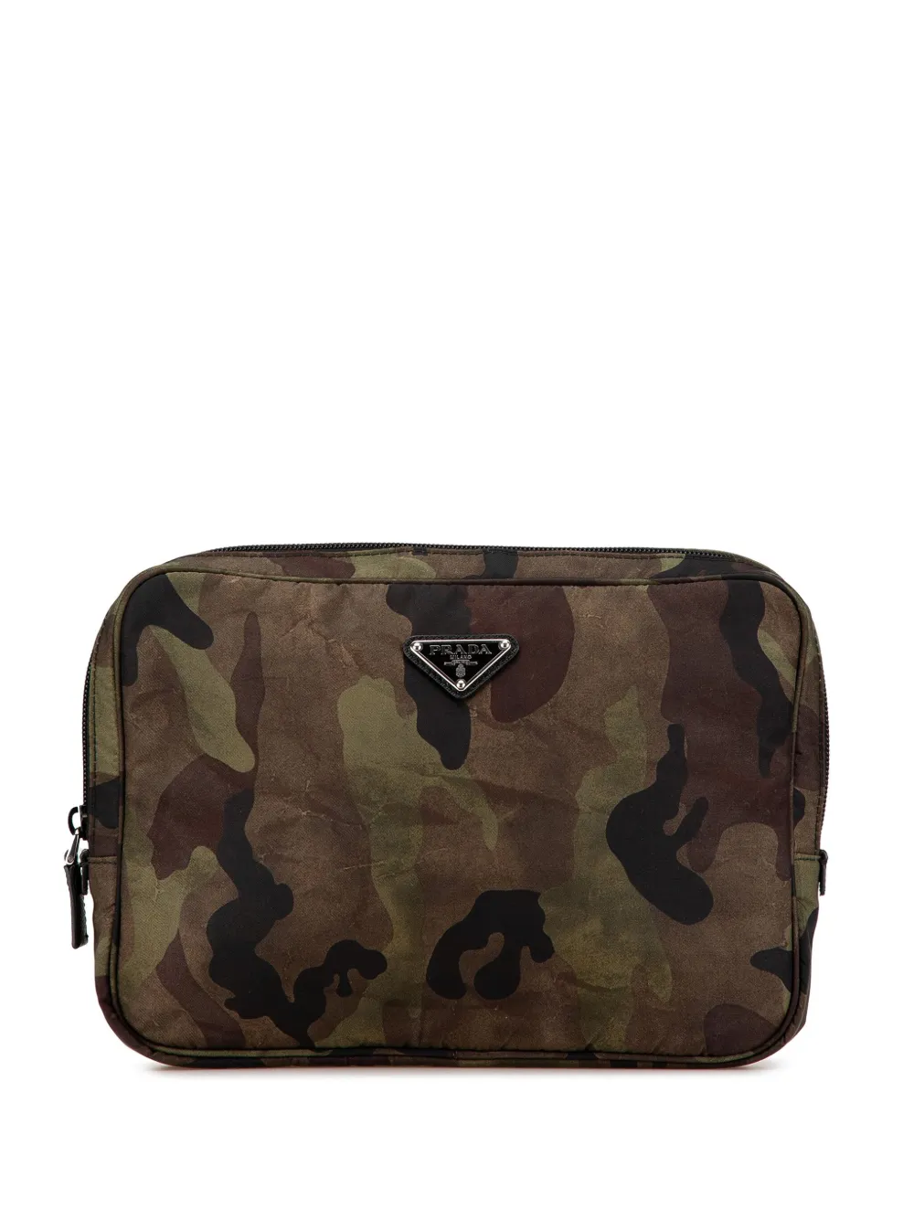 Prada Pre-Owned 2013-2024 Tessuto Camouflage clutch bag | Brown | Image 1