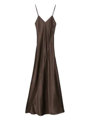 STAUD Trinity lace-insert Maxi Dress | Brown | FARFETCH STAUD Trinity lace-insert Maxi Dress | Brown | FARFETCH