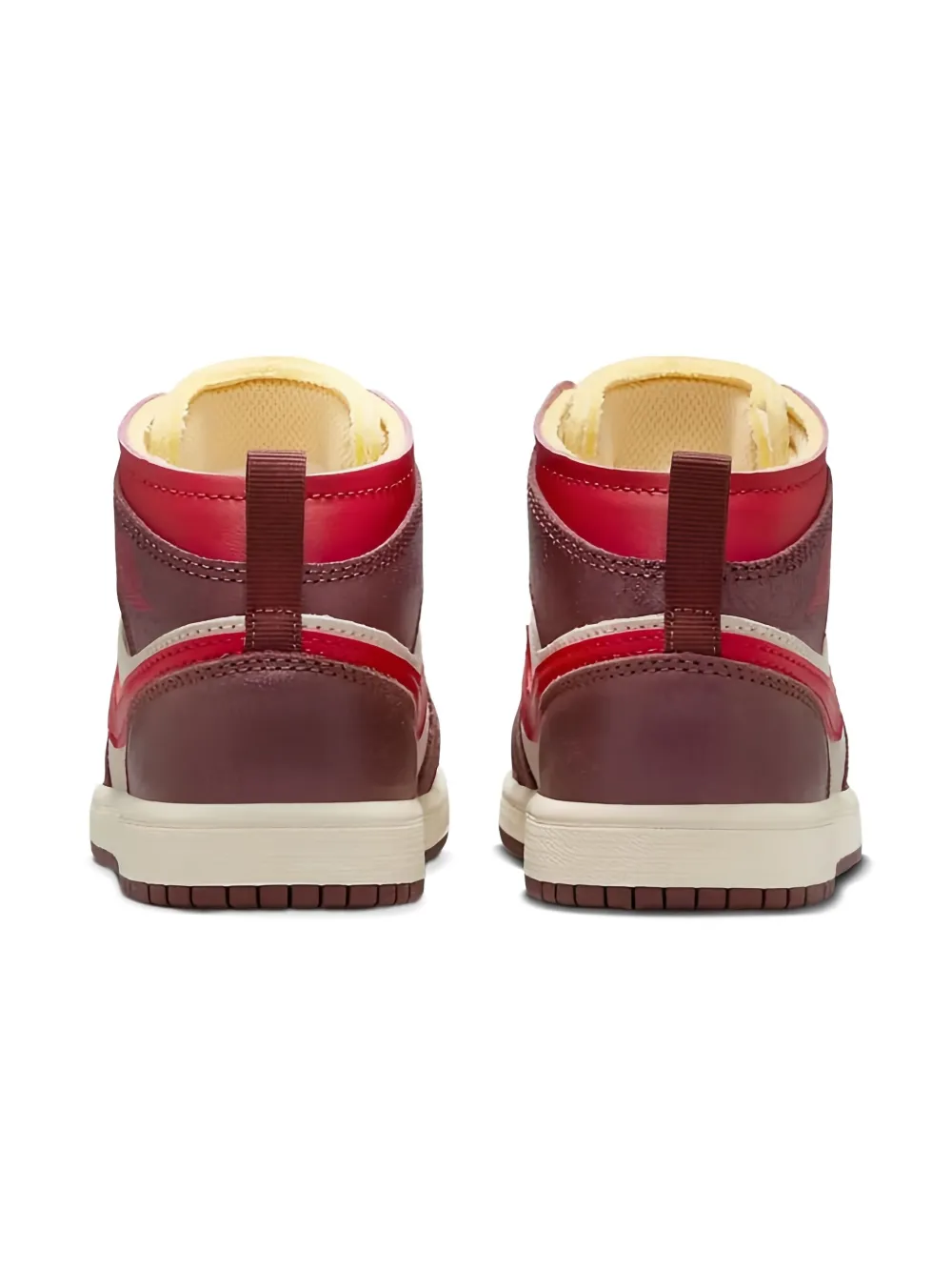 Jordan Kids Jordan 1 Mid SE "Coconut Milk Dark Pony Pale Vanilla Varsity Red" sneakers