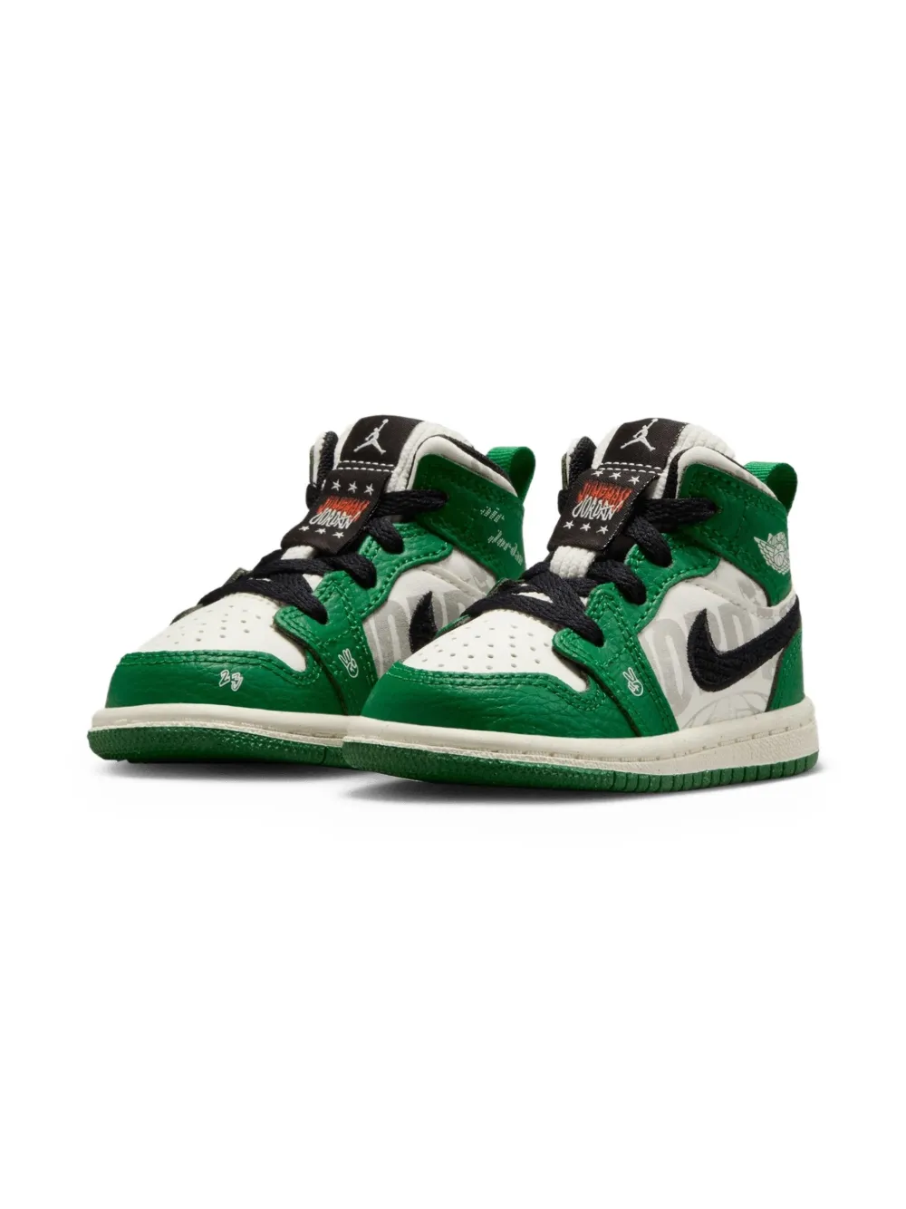 Jordan Kids Jordan 1 Mid SE "Overbranded" sneakers White