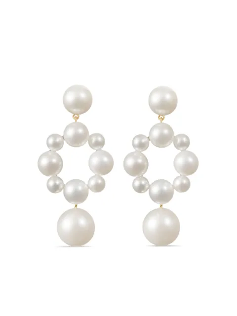 Sophie Bille Brahe boucles d'oreilles Nebula en or jaune 14ct à perles
