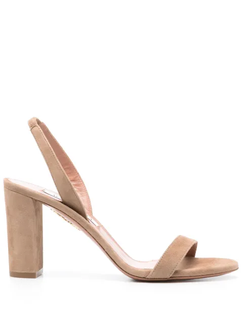 Aquazzura 85mm So Nude Block sandals