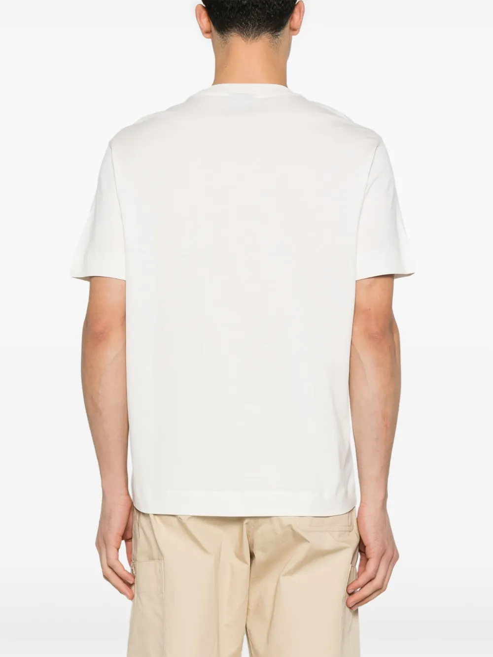 Emporio Armani T-shirt met geborduurd logo Wit