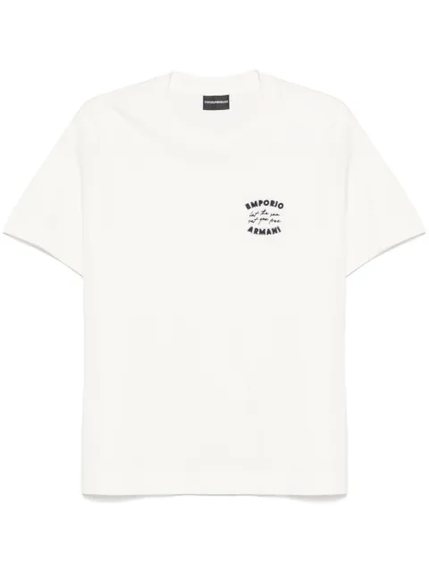 Emporio Armani logo-embroidered T-shirt
