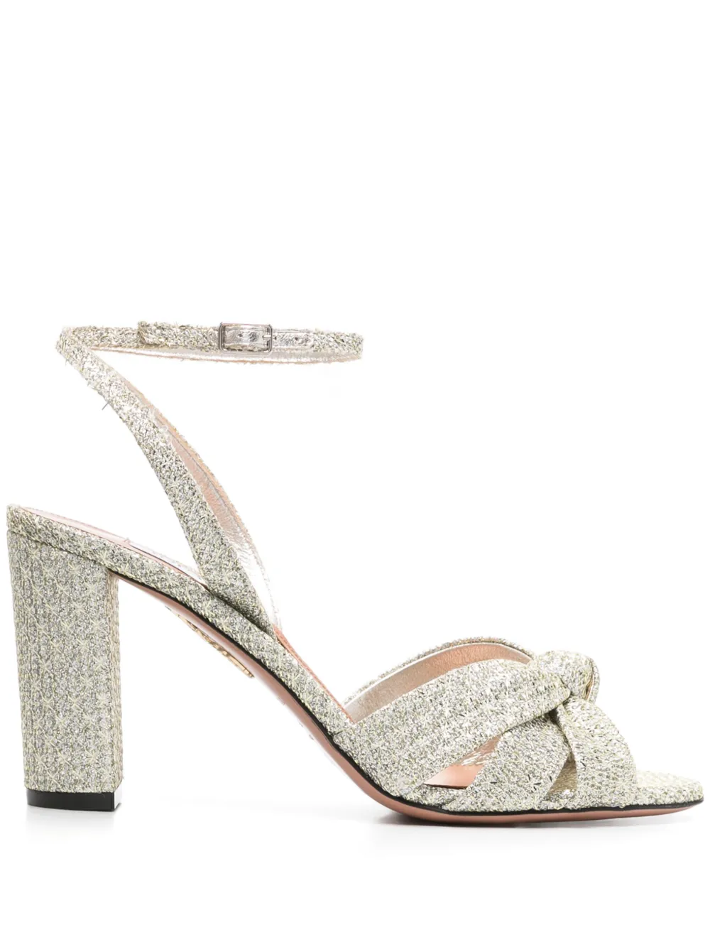 Aquazzura 85mm Nina Sandals Silver