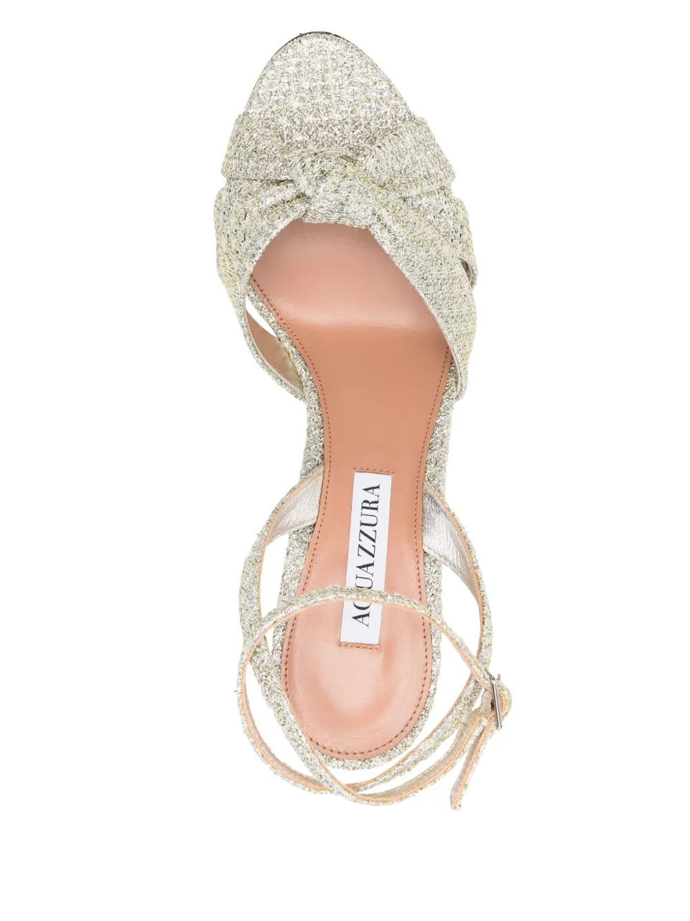 Aquazzura 85mm Nina Sandals Silver