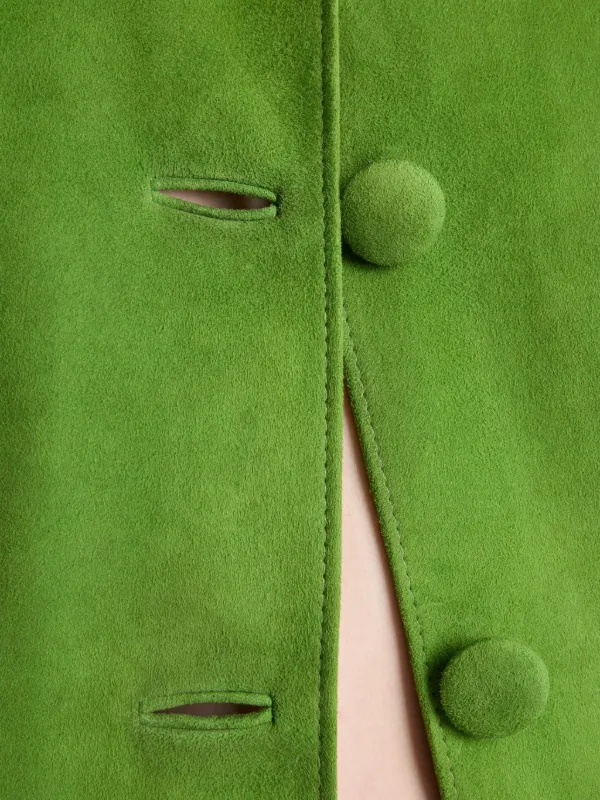 Prada スエード ジャケット | グリーン | FARFETCH JP