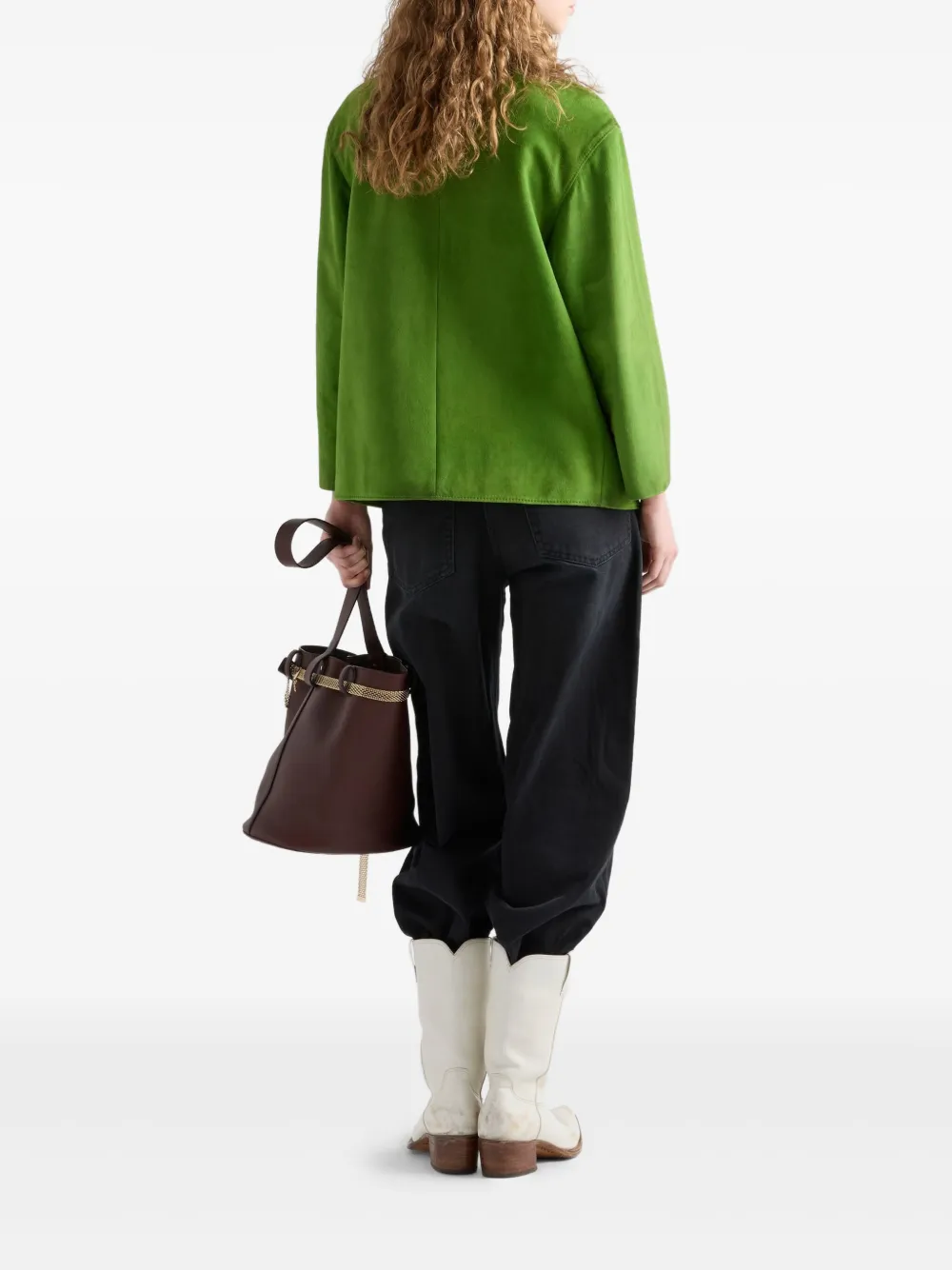 Prada Suede Jacket | Green | FARFETCH Prada Suede Jacket | Green | FARFETCH