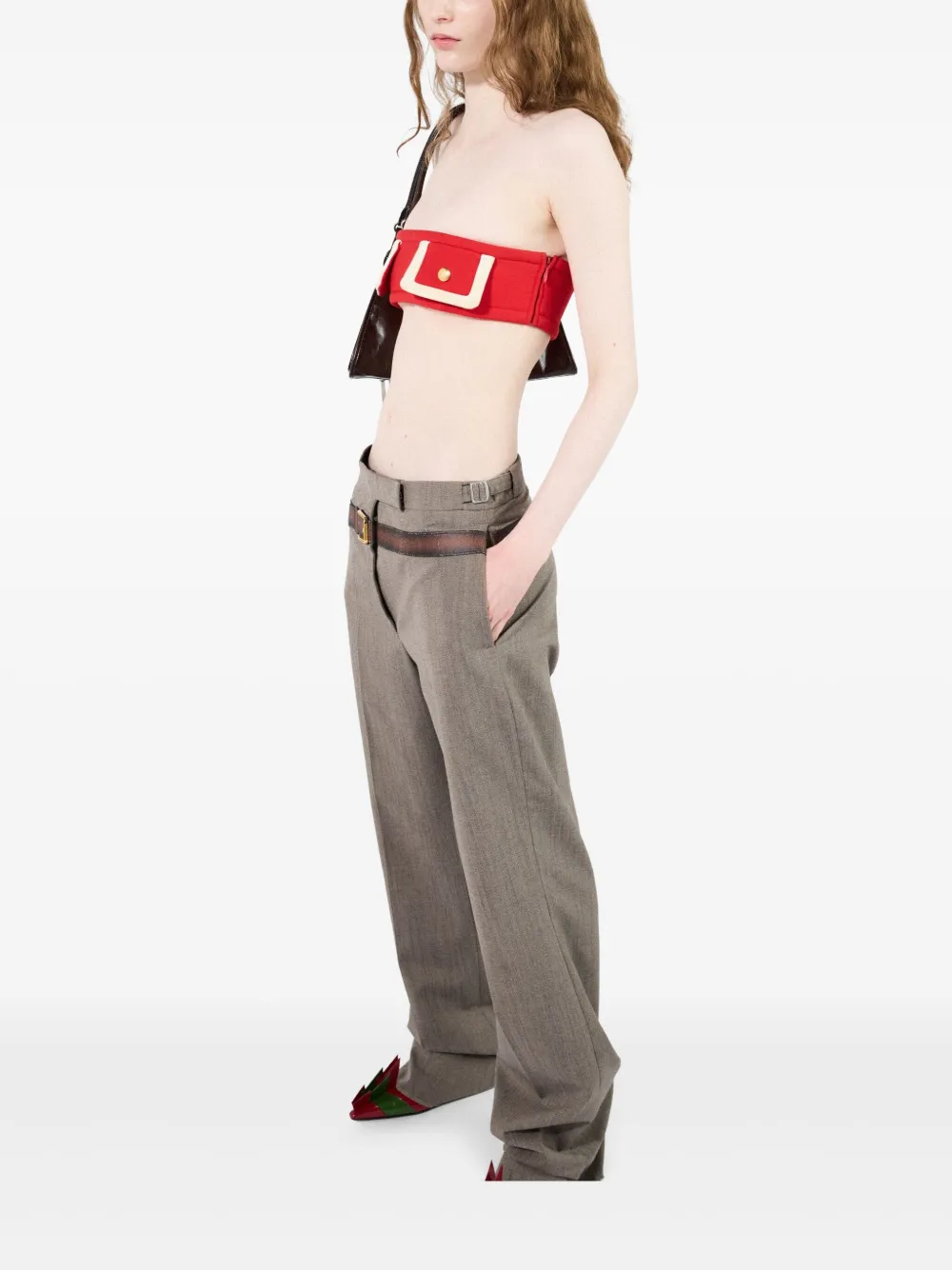 Prada Wollen broek Beige