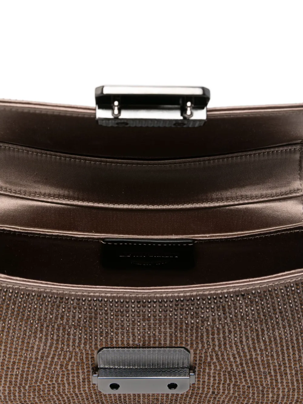 Emporio Armani Schoudertas verfraaid met stras Bruin