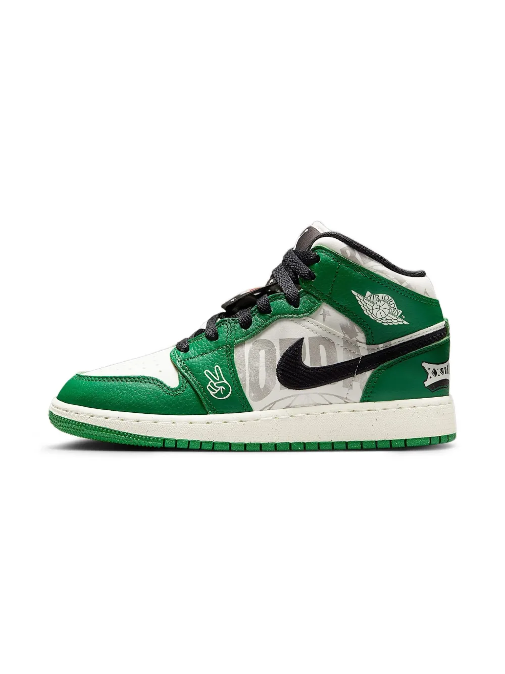 Jordan Kids Air Jordan 1 Mid "Overbranded" sneakers Green