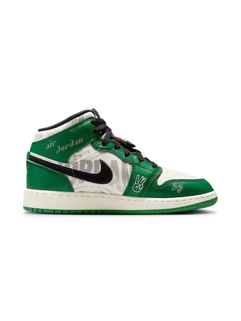 Jordan Kids Air Jordan 1 Mid "Overbranded" sneakers Green