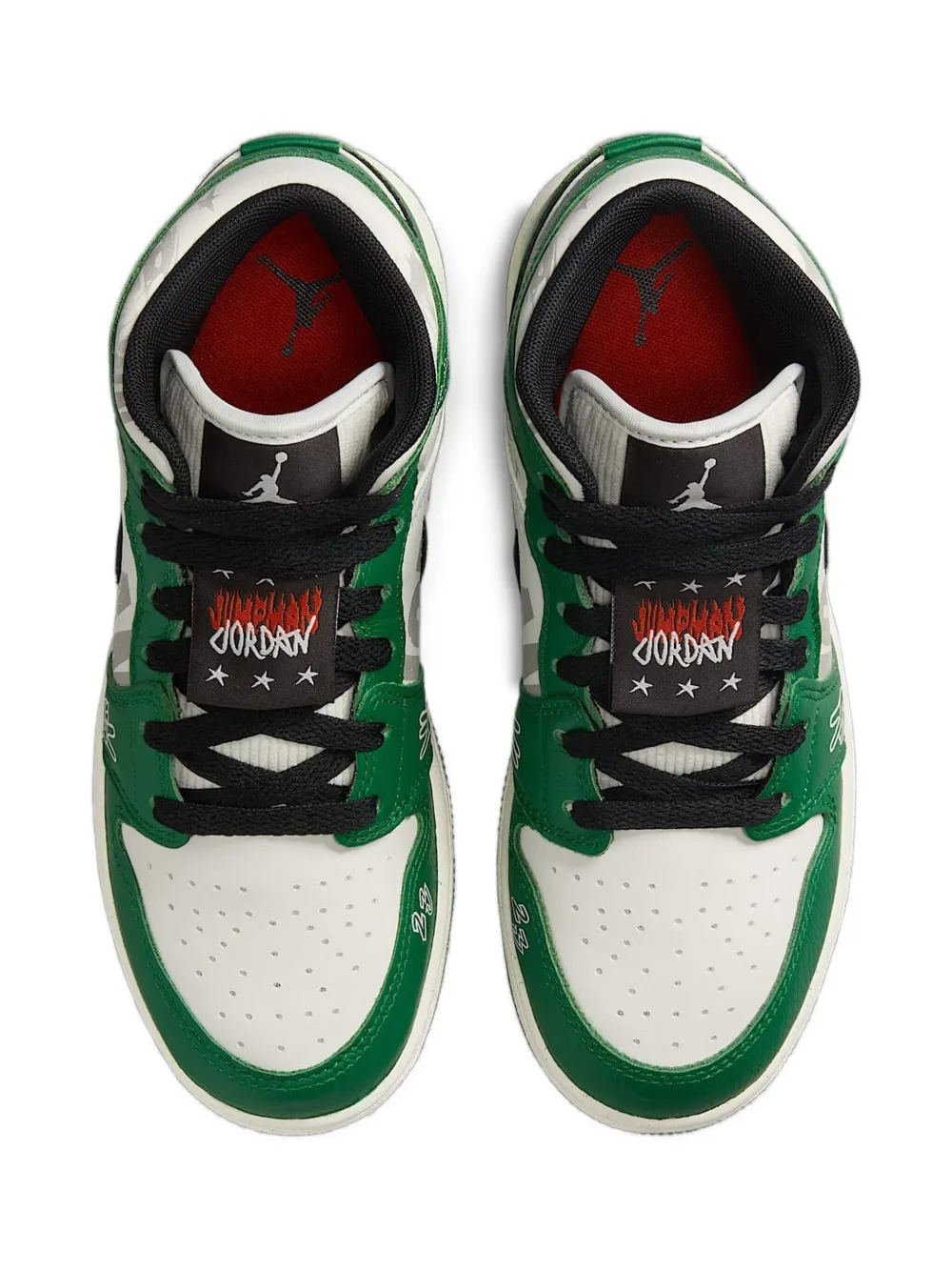 Jordan Kids Air Jordan 1 Mid "Overbranded" sneakers Green