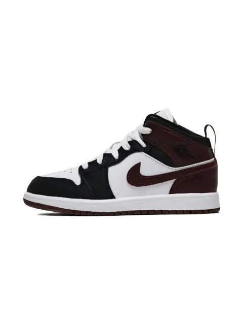 Jordan Kids Jordan 1 Mid SE "White/Medium Grey/Cool Grey" sneakers