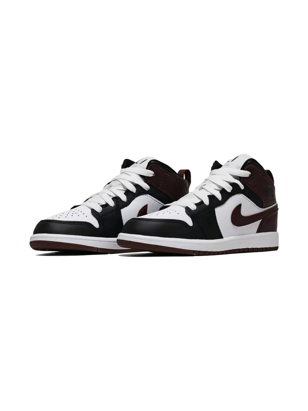 Jordan Kids Jordan 1 Mid SE "White Medium Grey Cool Grey" sneakers Wit