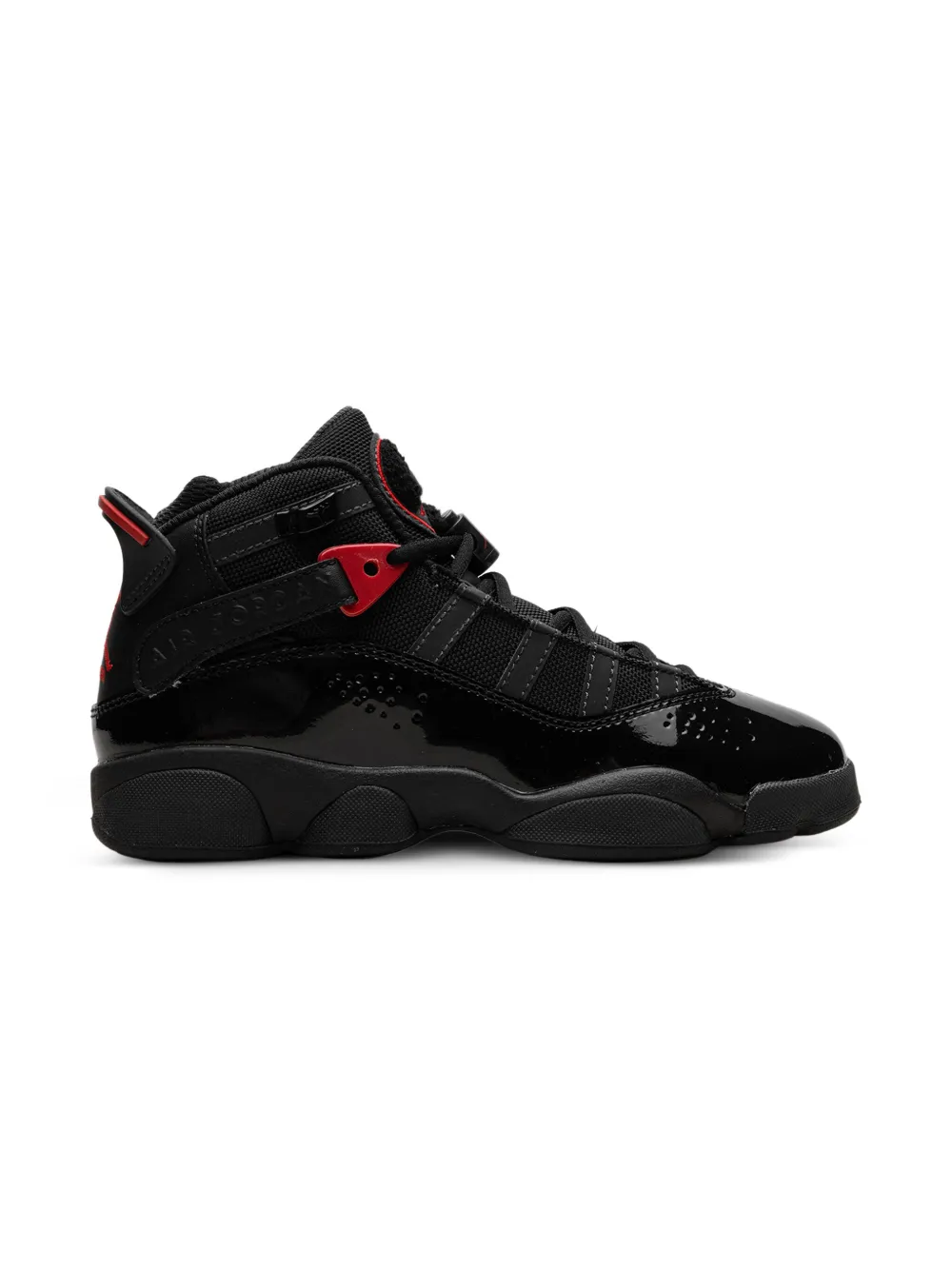 Jordan Kids Jordan 6 Rings GS "Black Varsity Red" sneakers Zwart