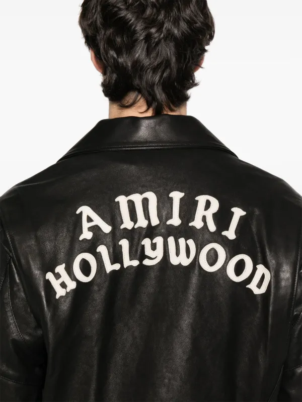 AMIRI Hollywood ライダースジャケット | ブラック | FARFETCH JP