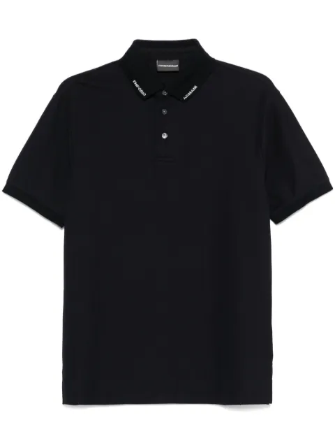 Emporio Armani logo-jacquard polo shirt
