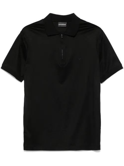 Polo à patch logo - Emporio Armani - Modalova