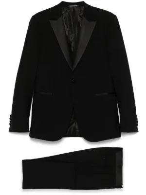 Emporio Armani シングルスーツ | ブラック | FARFETCH JP