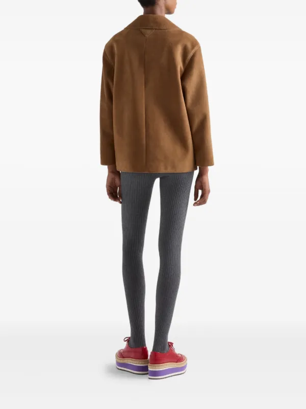 Prada Suede Jacket | Brown | FARFETCH