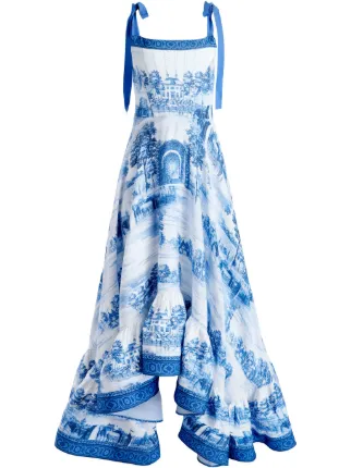 Alice + Olivia Rosalee Maxi Dress | Blue | FARFETCH JO