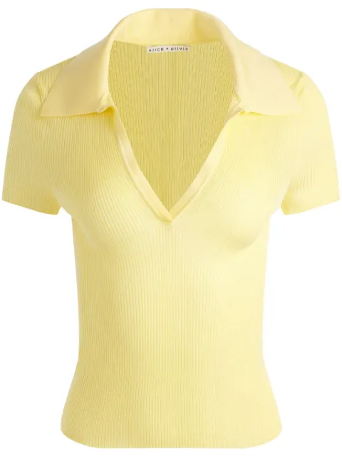 alice + olivia Martha polo top
