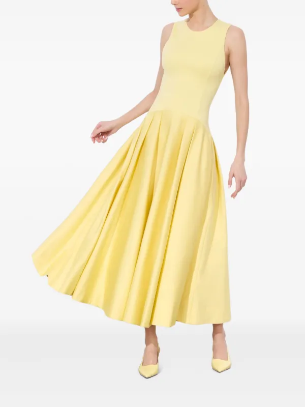 Alice + Olivia Adley Midi Dress | Yellow | FARFETCH