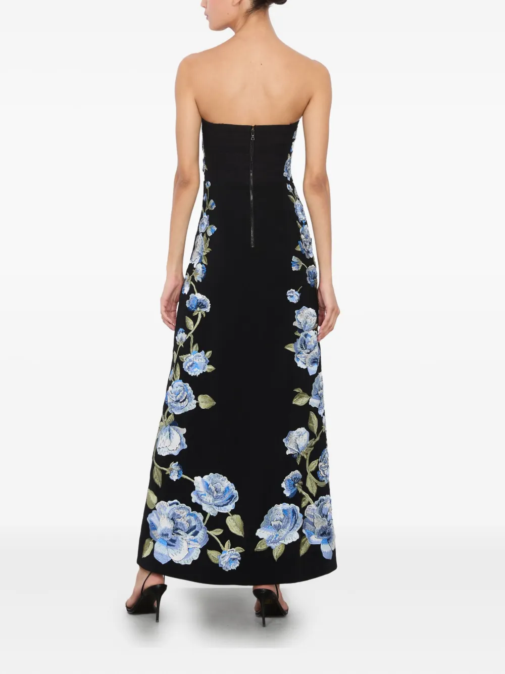 Shop Alice And Olivia Jeri Floral-print Playsuit In Black