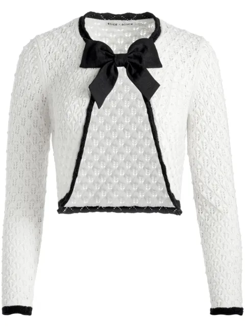 alice + olivia Dannie bow cardigan
