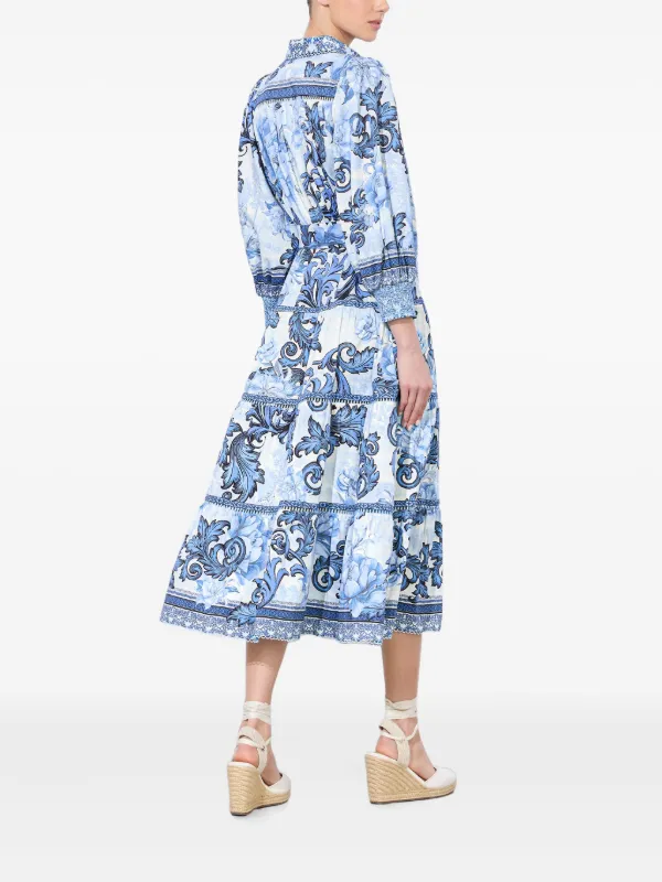 エレガント★涼しげなカラー alice olivia GENEVA ミディ ドレス Alice + Olivia Geneva Print Belted Midi Shirtdress | Nordstrom