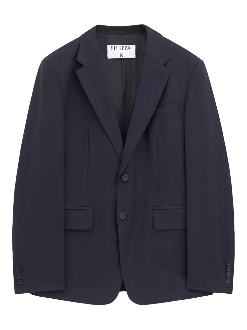 Filippa K Blazer met enkele rij knopen - Zwart